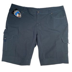 Kuhl Splash Women's Size 22W Stone Blue Cargo Shorts 44" x 13" NWT